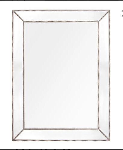 Zeta Wall Mirror Large Antique Silver 120 X 90 cm Cafe Lighting