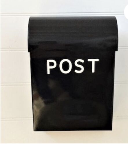 LOCKABLE POST BOX – LARGE MAIL BOX - Black 28 cm x 37 cm x 17 cm