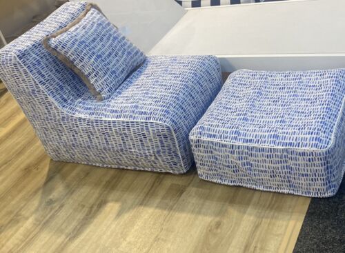 Inflatable outdoor lounge Blo Chair 90x60x70 Blue Dash - great for beach