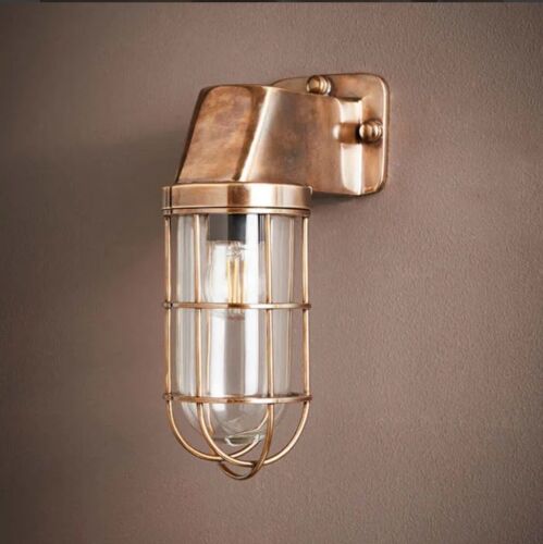 ROYAL LONDON OUTDOOR WALL LIGHT ANTIQUE BRASS By Emac & Lawton