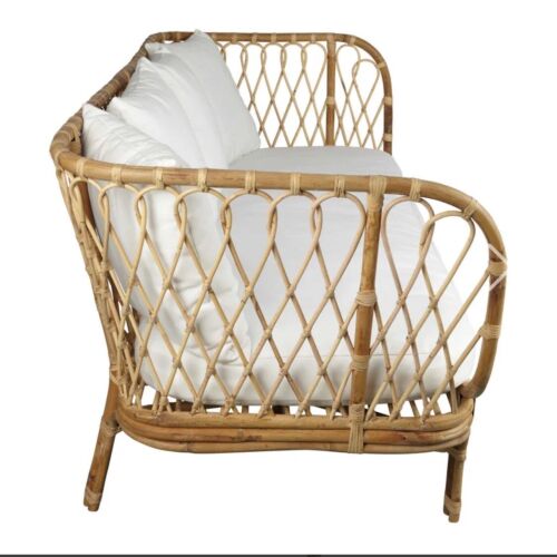 Gato Natural Rattan 3 Seater Sofa With Cushions