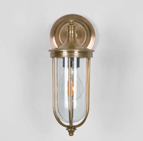 ** pre order NOOSA OUTDOOR WALL LIGHT ANTIQUE BRASS By Emac & Lawton Due 19 Feb