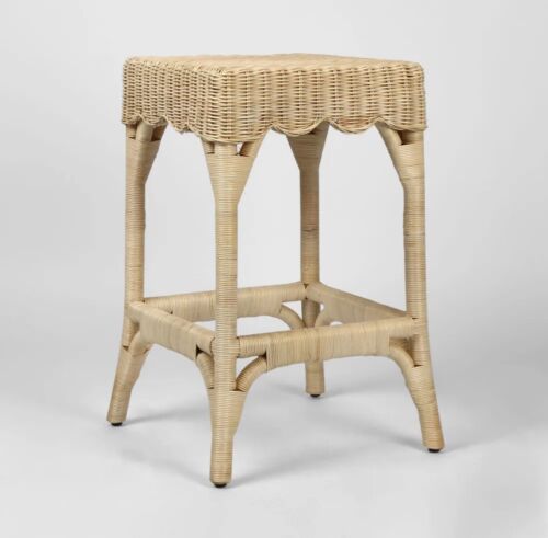 Belle Counter Stool Natural - Outdoor Undercover - 65 cm Height