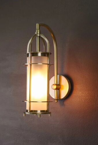 ** Pre Order BEL AIR OUTDOOR WALL LIGHT BRASS By Emac & Lawton DUE 28 FEb 2025
