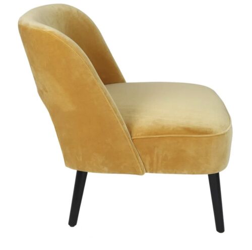 APHRODITE VELVET LOUNGE CHAIR MUSTARD By Florabelle Living
