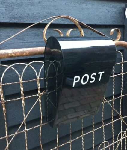 LOCKABLE POST BOX – LARGE MAIL BOX - Black 28 cm x 37 cm x 17 cm