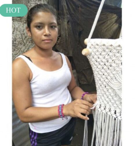 Luxury macrame baby chair / swing NATURAL - Handmade in Central America