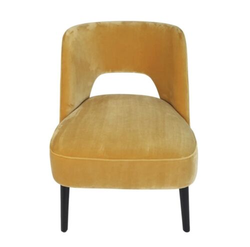 APHRODITE VELVET LOUNGE CHAIR MUSTARD By Florabelle Living