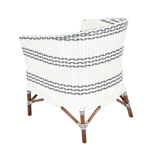 PALOMA RATTAN LOUNGE CHAIR GREY / WHITE