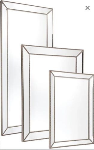 Zeta Wall Mirror Large Antique Silver 120 X 90 cm Cafe Lighting