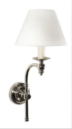 SOHO CURVED WALL LIGHT BASE SHINY NICKEL By Emac & Lawton