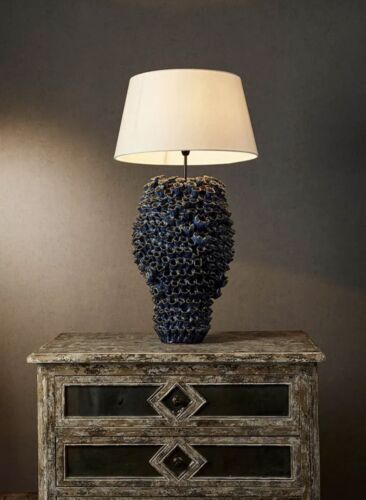 SINGITA CERAMIC TABLE LAMP BASE BLUE - BASE ONLY By Emac Lawton