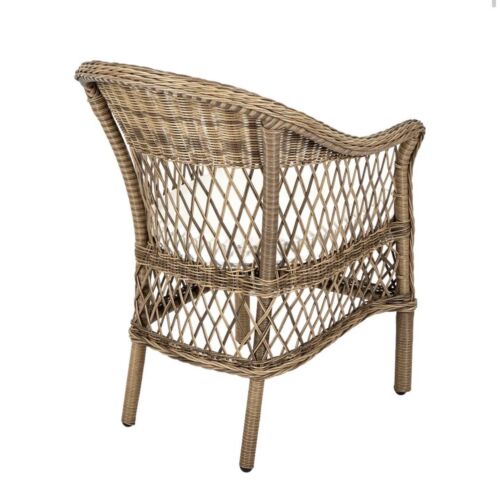 MARCO ALUMINIUM OUTDOOR WICKER CHAIR NATURAL