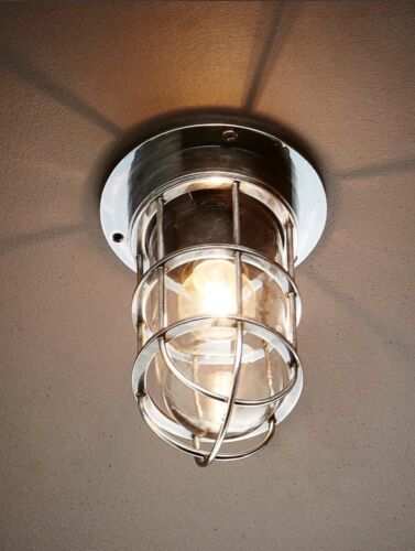EMERALD OUTDOOR CEILING LIGHT ANTIQUE SILVER By Emac & Lawton