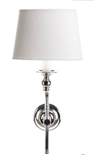 SOHO CURVED WALL LIGHT BASE SHINY NICKEL By Emac & Lawton