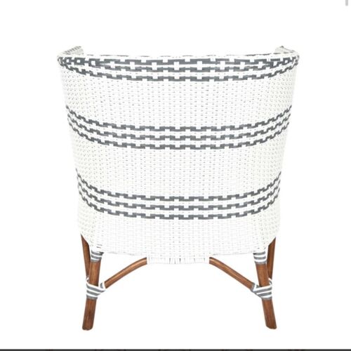 PALOMA RATTAN LOUNGE CHAIR GREY / WHITE