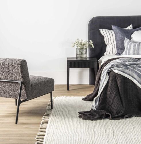 Fully upholstered Bianca Bedhead - Queen Plush Charcoal FREE DELIVERY MELBOURNE
