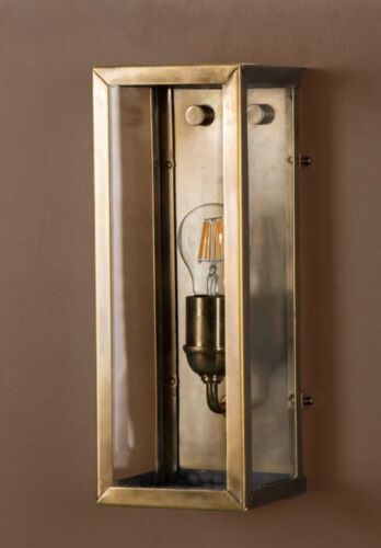 GOODMAN OUTDOOR WALL LIGHT SMALL ANTIQUE BRASS