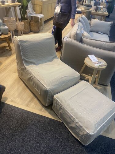 Inflatable outdoor lounge Blo Chair 90x60x70 Blue Dash - great for beach