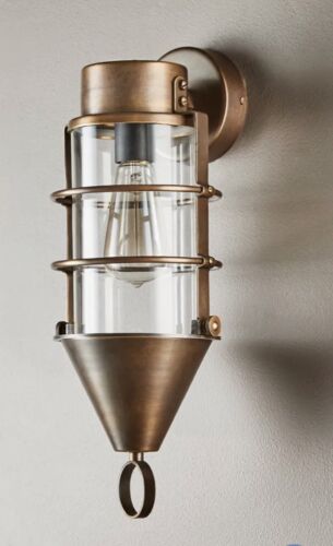 EASTWOOD OUTDOOR WALL LIGHT BRASS By Emac & Lawton RRP$550