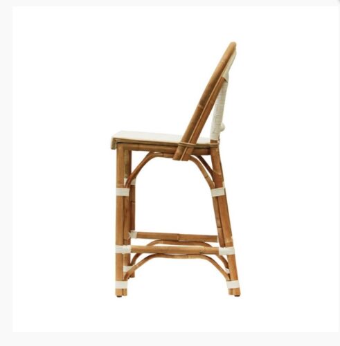 HIGH END RATTAN White Lyon Bar Stool by Satara