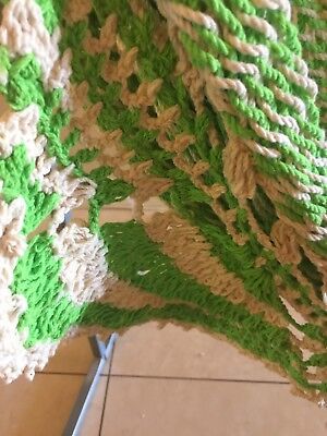 LARGE SIZE PISTACHIO / LIME HANGING HAMMOCK CHAIR WITH CROCHET EDGE - HANDMADE