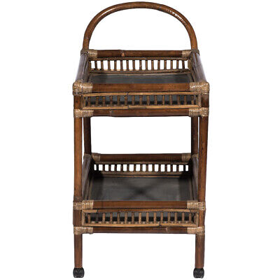 Seville Rattan Bar Trolley Cart Tea Cart Bamboo
