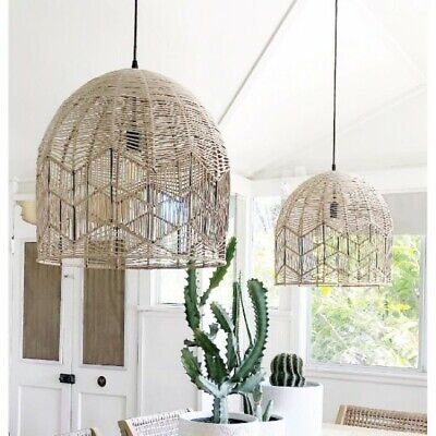 Kudu Lightshade - Paper Natural with Electrical Fittings D 43 cm x H 53cm