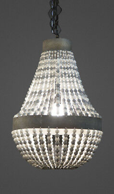 Florabelle Living KASBAH BEADED CHANDELIER WHITE - 2 TONE - 45 X 70 CM