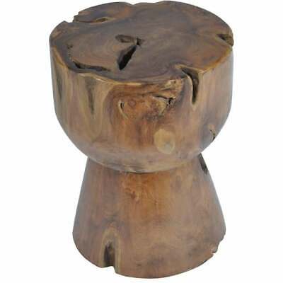 SOLID TEAK Hourglass Stool W 36 x D 36 x H 45 cm