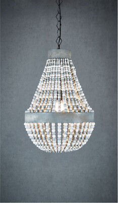 Florabelle Living KASBAH BEADED CHANDELIER WHITE - 2 TONE - 45 X 70 CM