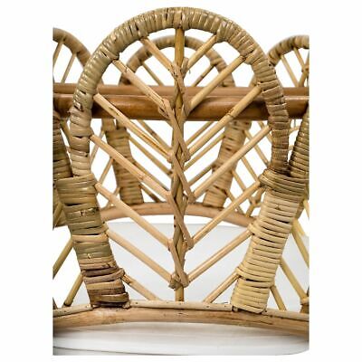 Elise Rattan Bassinet With 6cm White Cushion - Natural - MEL & ADEL METRO ONLY