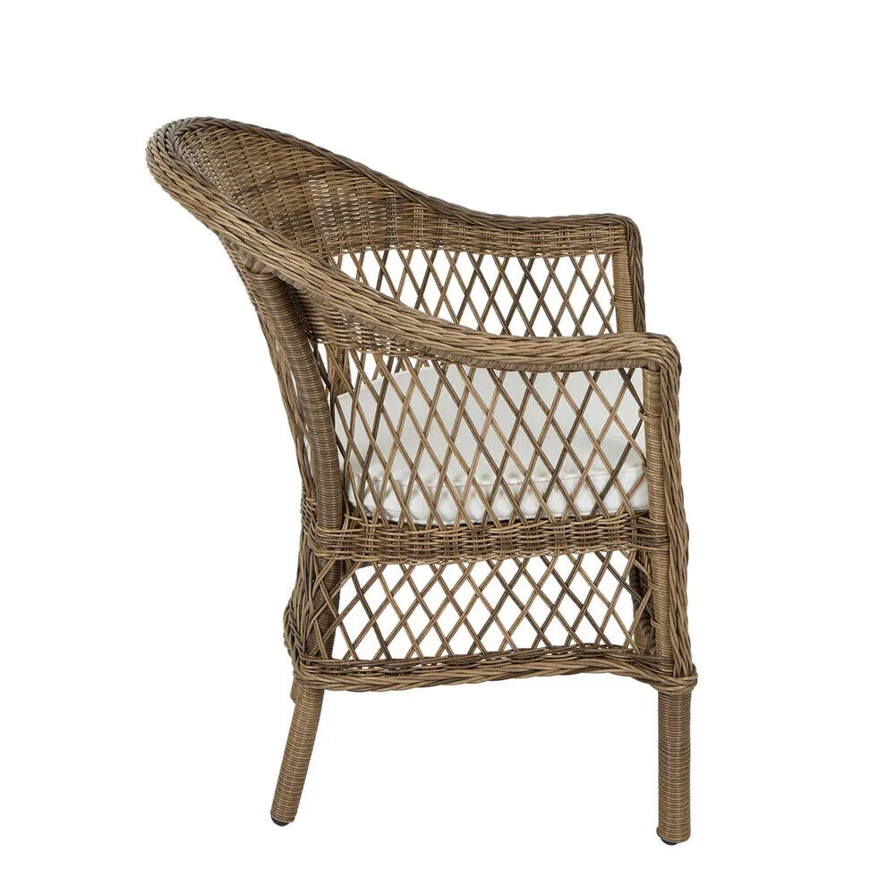 Marco Aluminium Synthetic Wicker Outdoor Chair Natural By Florabelle Living