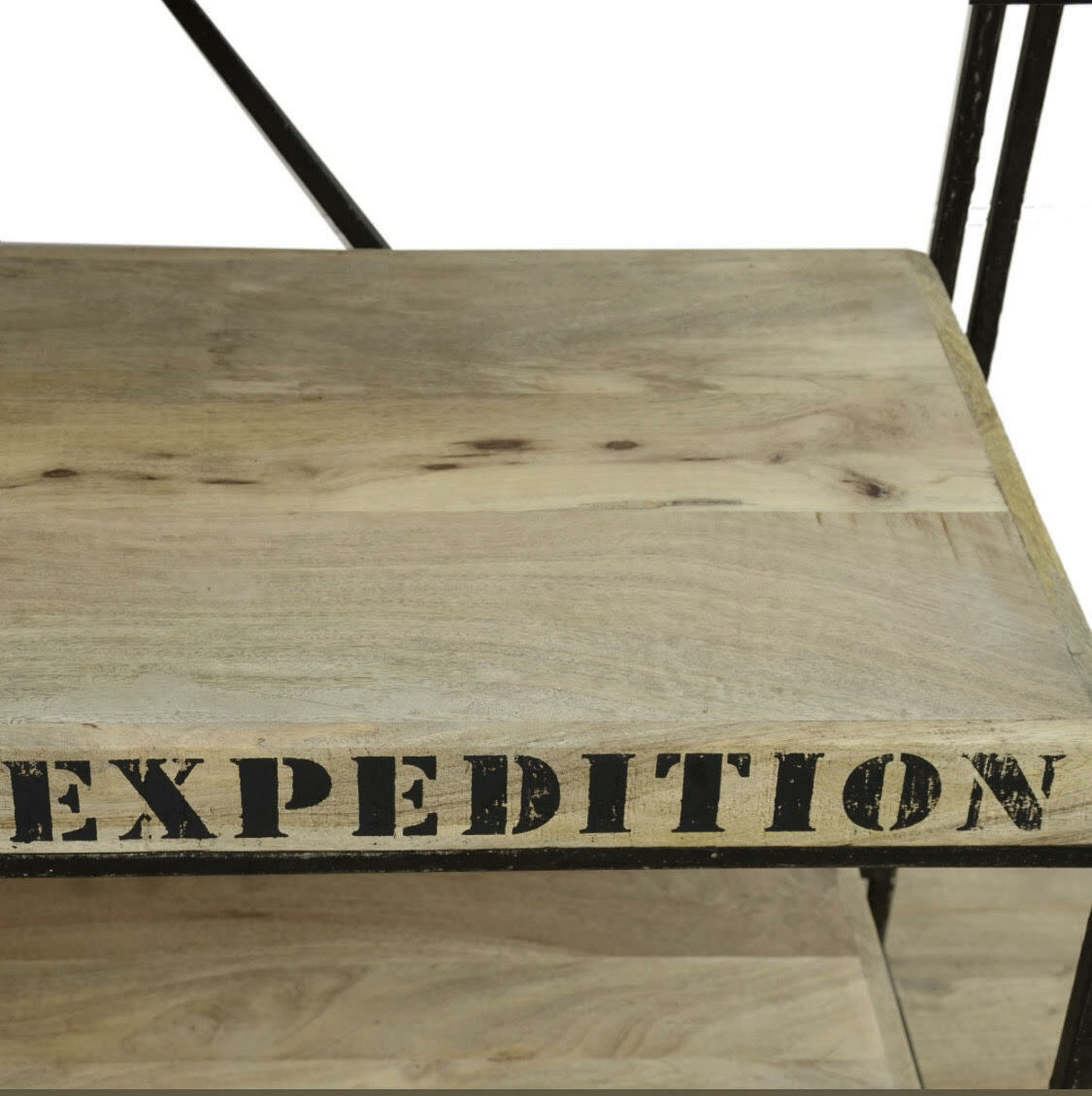 Expedition Industrial Bookcase . Bookshelf made out of iron solid mango wood