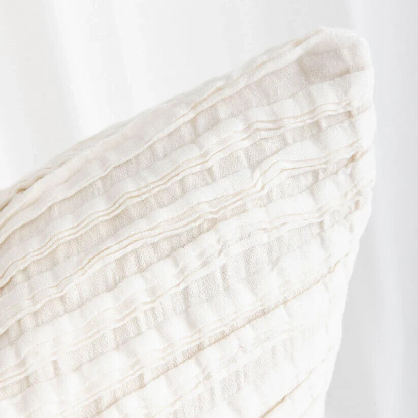 The Airlie Linen Cushion in white - 55x55by Fibre by Auskin