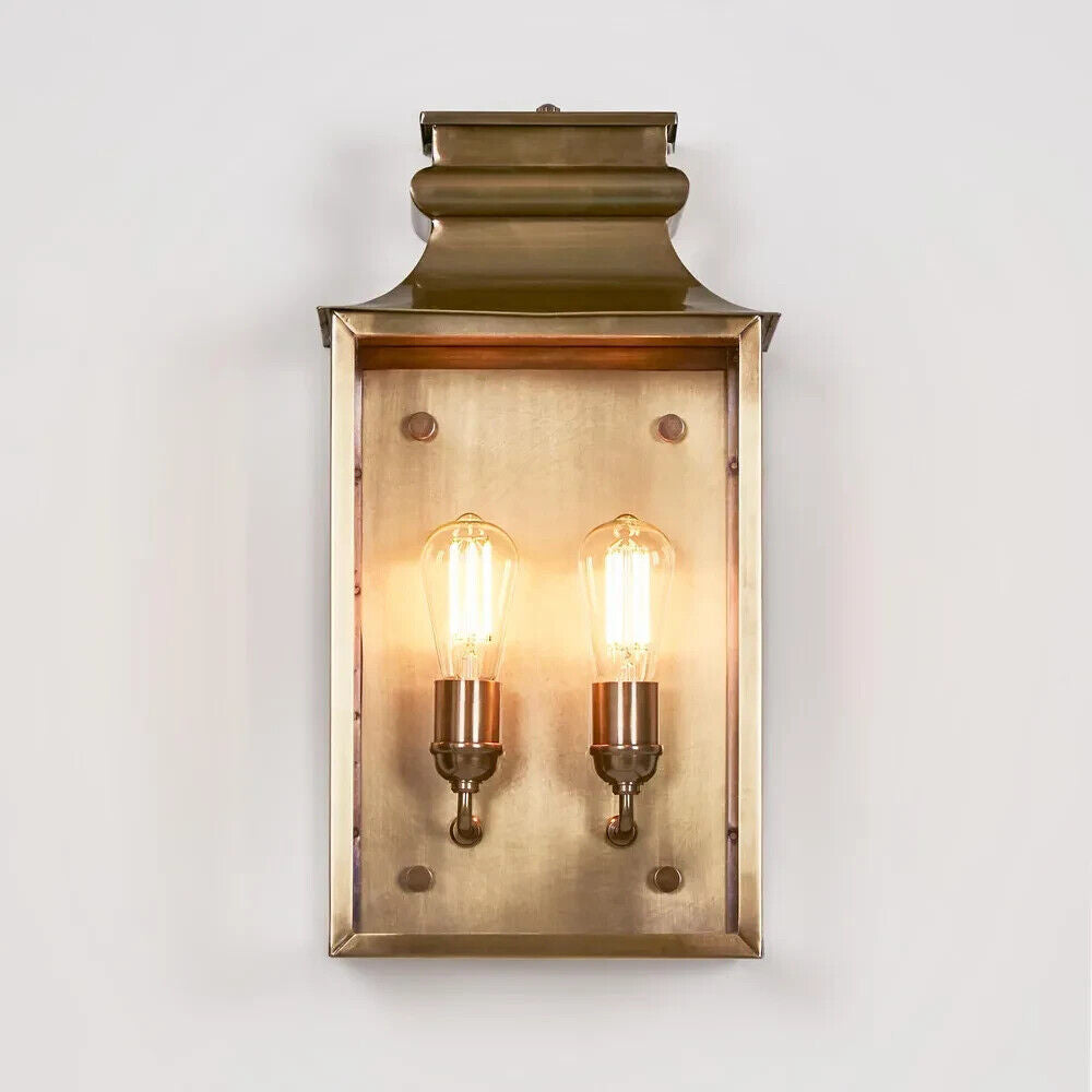WESTPOINT OUTDOOR WALL LIGHT ANTIQUE BRASS By Emac & Lawton