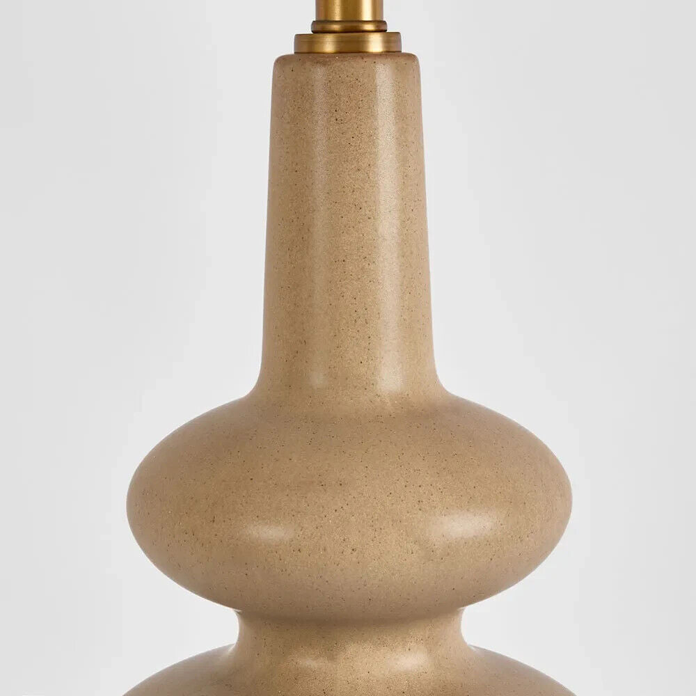 Linden Sandstone Table Lamp & Linen Shade By Emac & Lawton
