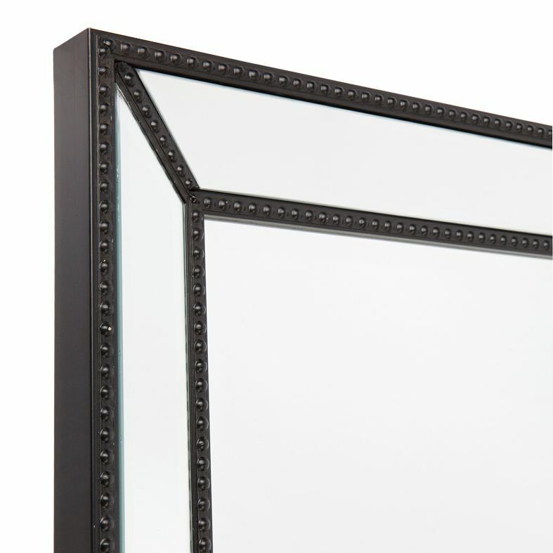 Zeta Wall Mirror - Medium Black 92cm H