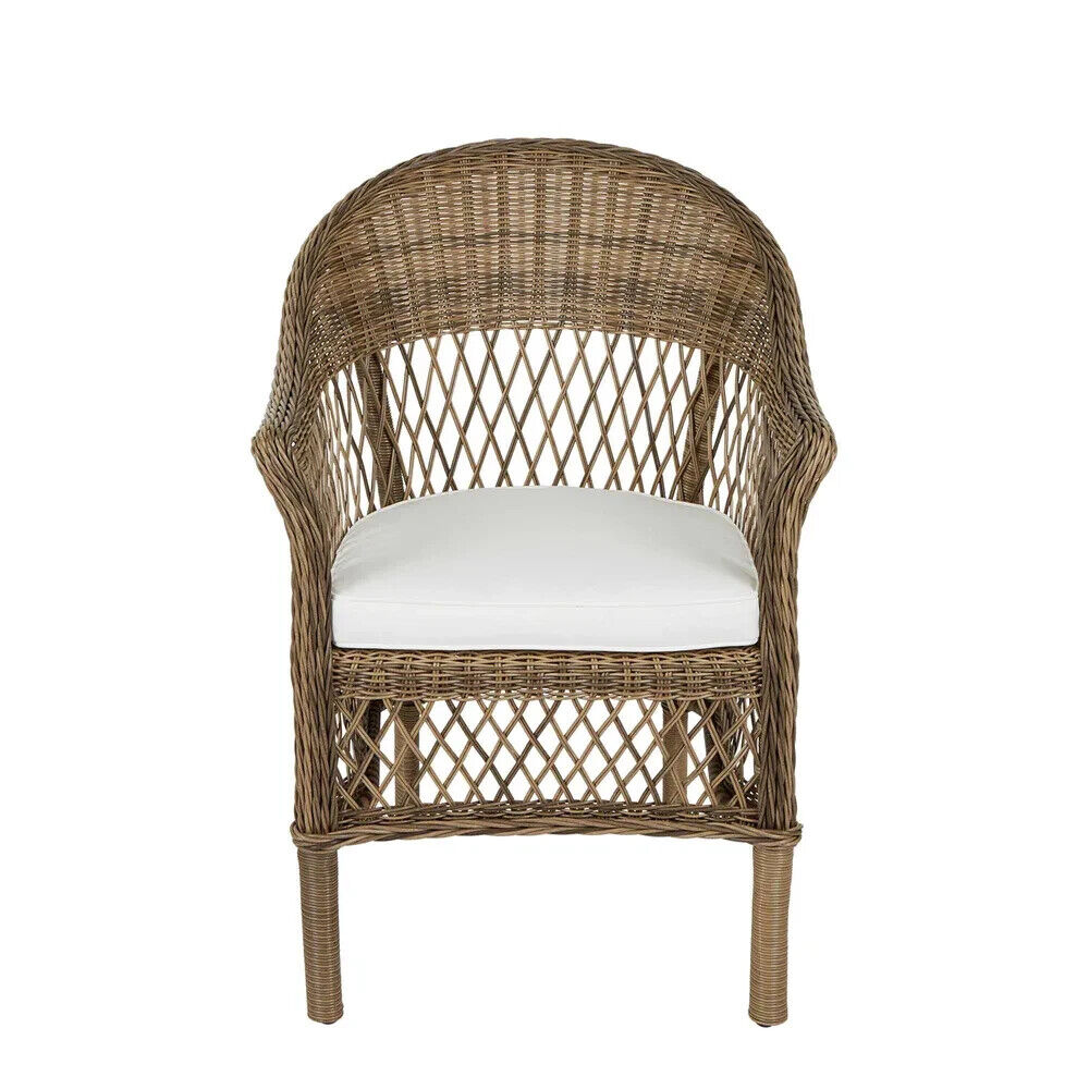 Marco Aluminium Synthetic Wicker Outdoor Chair Natural By Florabelle Living