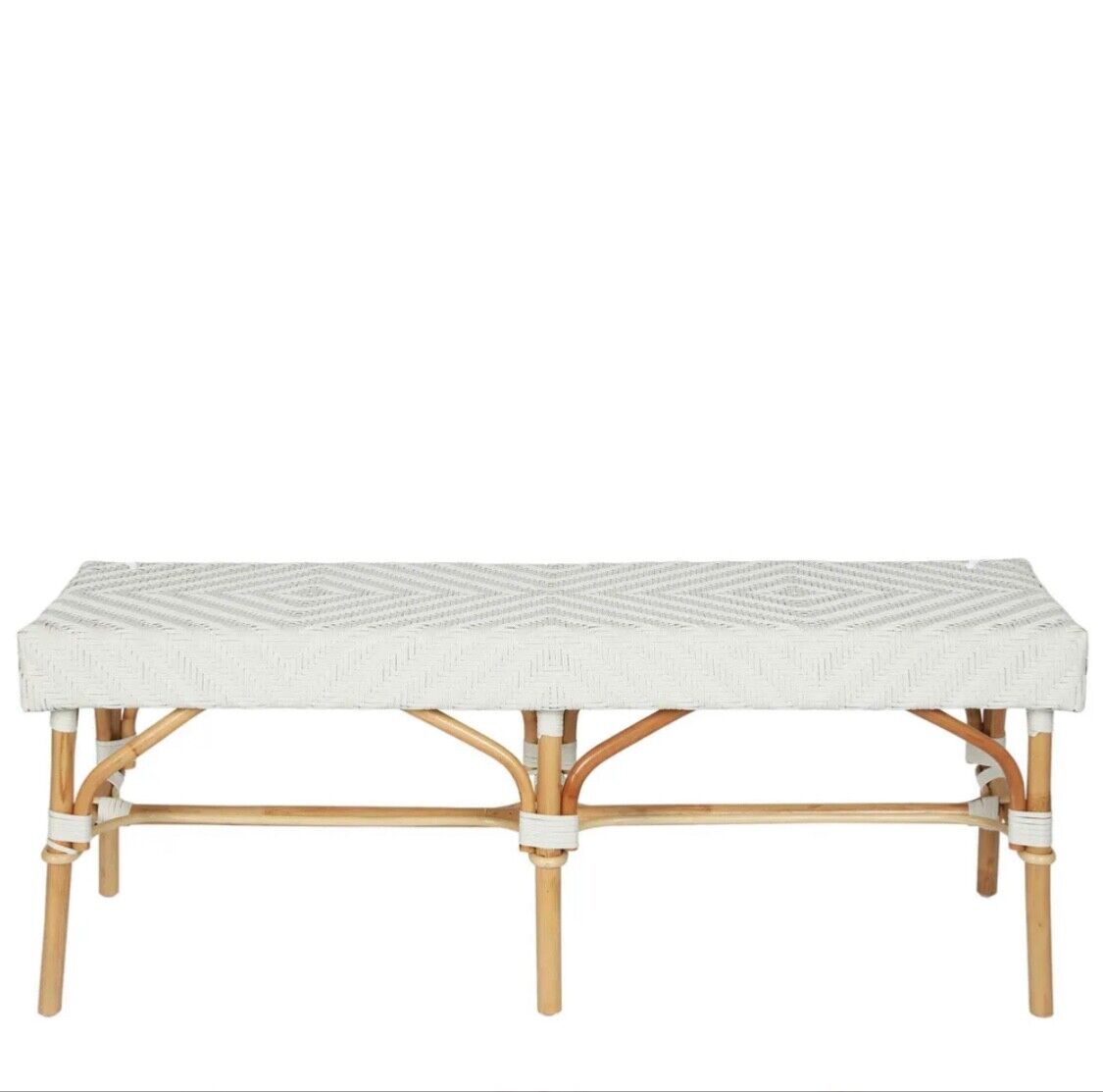 MISSOLI RATTAN BENCH IVORY by Florabelle Living