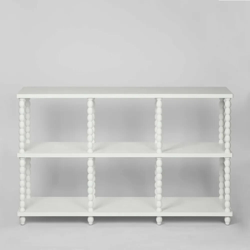 Bobbin Oak Timber Console Table White Florabelle Living