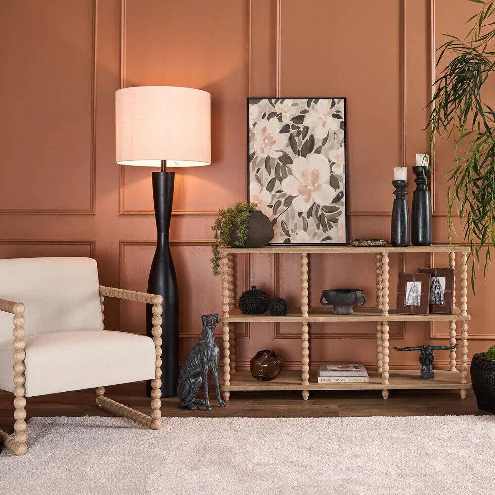 Bobbin Oak Timber Console Table, 140cm, Natural By Florabelle Living