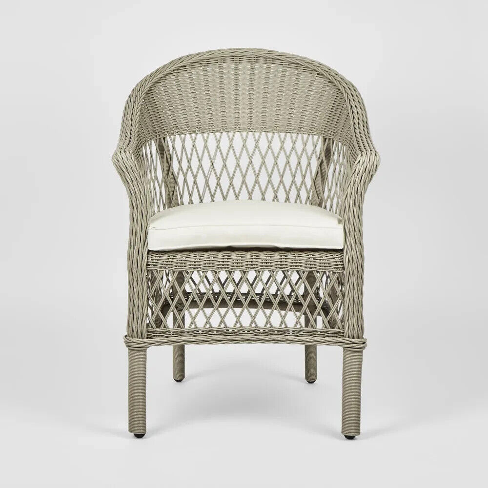 Marco Aluminium Synthetic Wicker Chair Grey -Outdoor By Florabelle Living