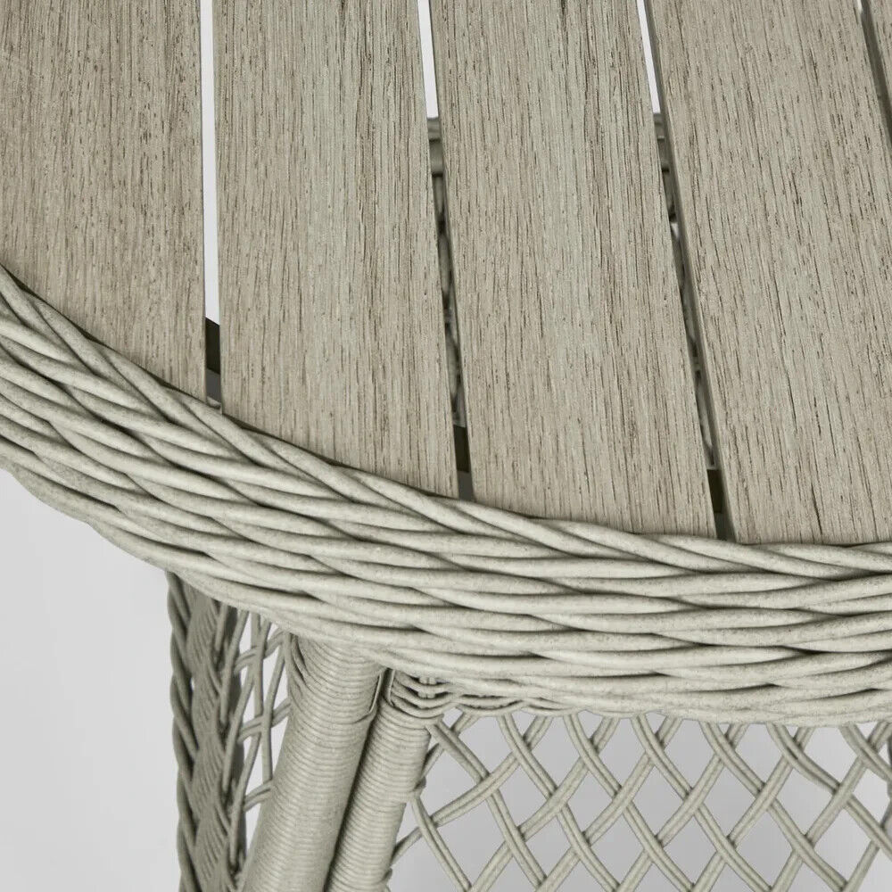 Marco Aluminium Synthetic Wicker Table Grey -Outdoor By Florabelle Living