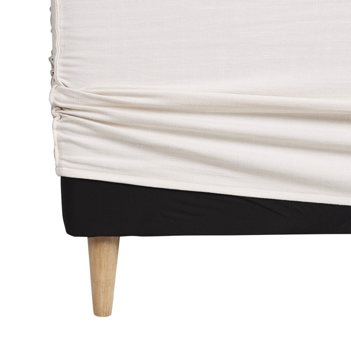 VAULT BEDHEAD IVORY / KING By Canvas & Sasson