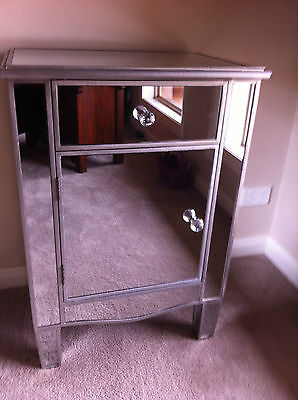 FRENCH STYLE MIRRORED BEDSIDE TABLE - LAST ONE ONLY ONE LEFT - 54X36.5X77 CM