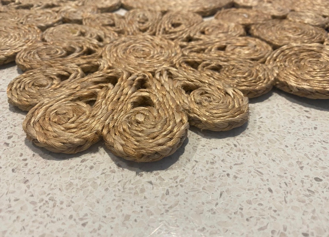 HANDMADE JUTE RETRO 45CM PLACEMAT - SPICE COLOUR