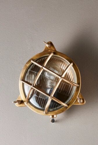 PALMERSTON OUTDOOR WALL LIGHT BRASS By Emac Lawton