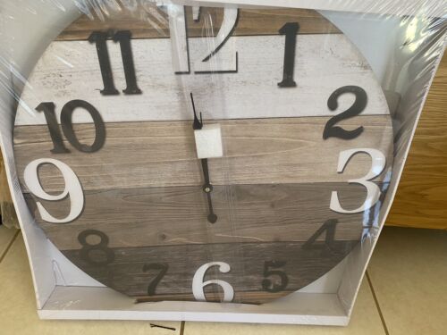 CLOCK WOODEN BOARDS  58 CM By Lavida