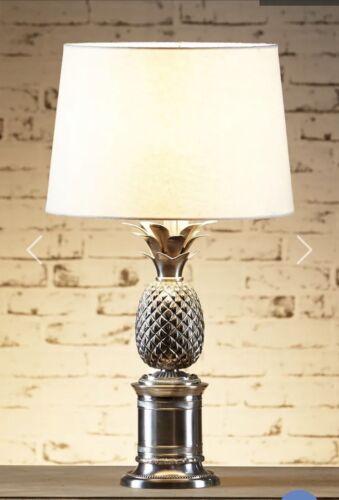 BERMUDA PINEAPPLE TABLE LAMP BASE ANTIQUE SILVER - BASE ONLY
